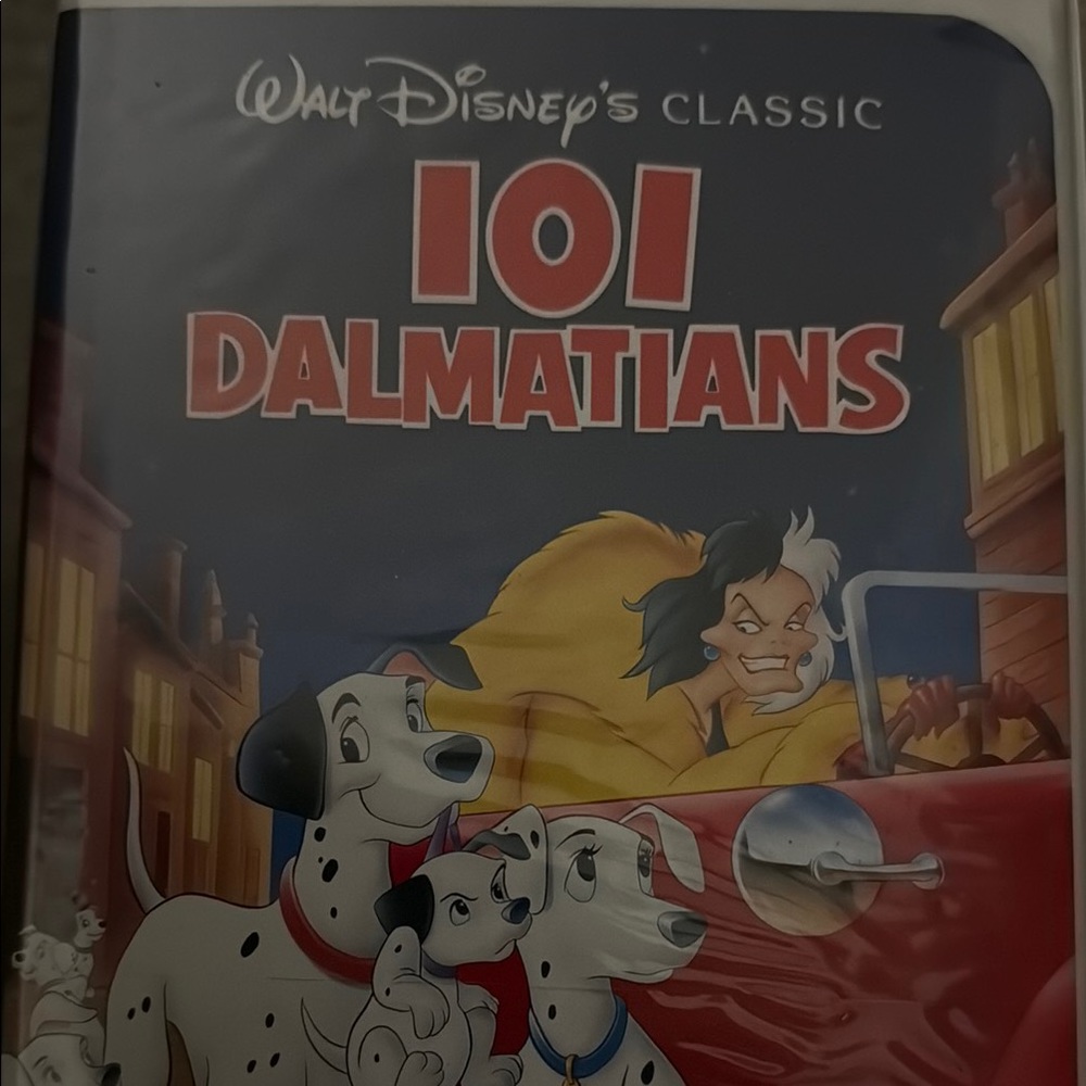 Disney's 101 Dalmatians VHS- Red and Yellow Cover